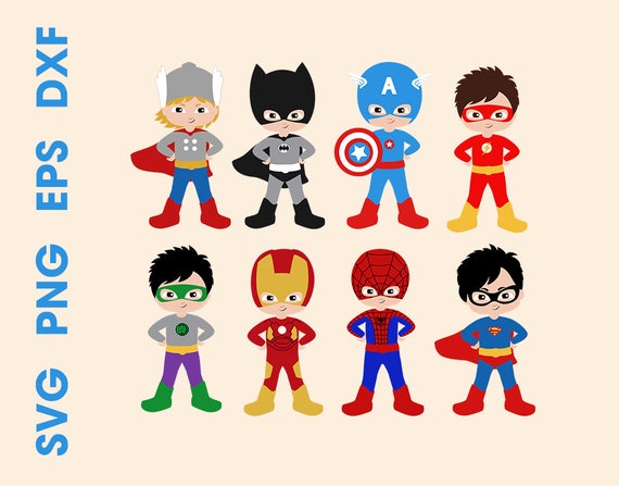 Download Superhero SVG Superhero kids Cutting files Cricut Silhouette
