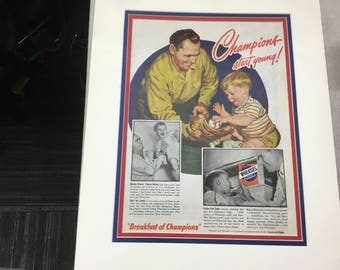 18/14 General Mills add for Wheaties cereal Matted