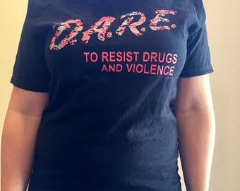 Vintage D.A.R.E. T shirt // size women S