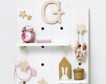 PEG Board Door-objects wall-furniture children's bedroom line "ALPHABET BABY ROOM"