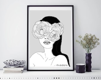 Print "I see only Flowers"-peonies