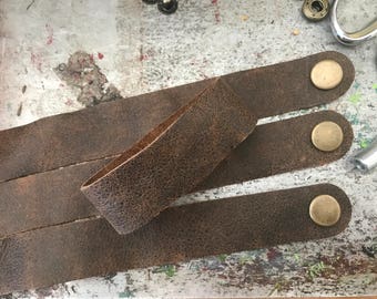 Wholesale Leather Cuffs- Soft Distressed Leather Wristbands- 3pk- Genuine Leather