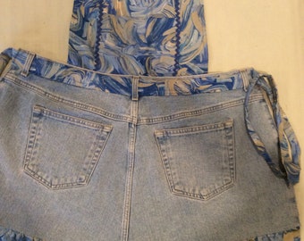 Recycled Denim Full Apron