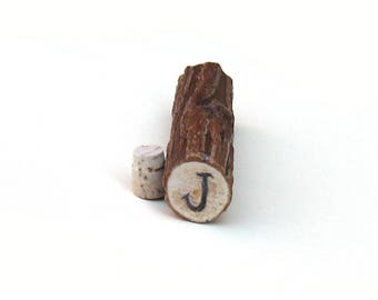 Personalized Initial Toothpick Case Natural Rustic Case Valentines Day Men Cool Boyfriend Gift Gift for Dad Husband Man Cave Gift Unique