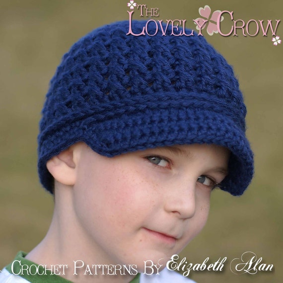 Newsboy Hat Crochet Pattern LITTLE SPORT NEWSBOY hat digital