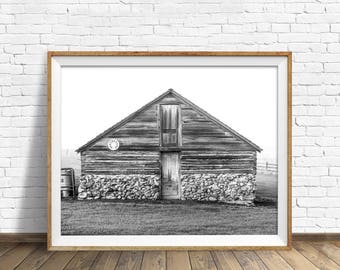 black and white art, large art, large wall art, instant download printable art, digital download art, printable art - "Stone Foundations"