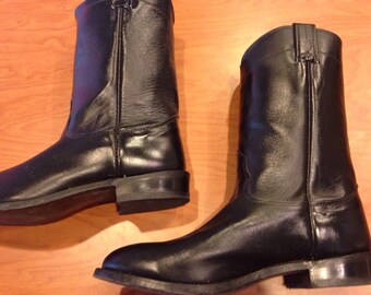Men's black Nocona boots | size 9DD | Black leather men's cowboy boots