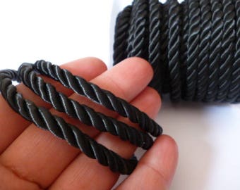 5 mm Black Braided Silk Cord_PP01244557453_ BRAIDED/ Black Cord_of 5 mm_Sales by yards