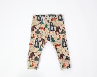 Organic Cotton Knit Leggings for Baby and Toddler - Mountain Paths