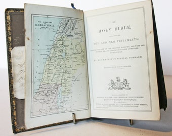 Holy Bible 1891 Antique Victorian old and new Testaments Christian religious book old book Vintage Bibles