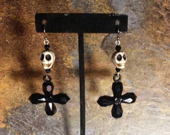Skull Cross Earrings