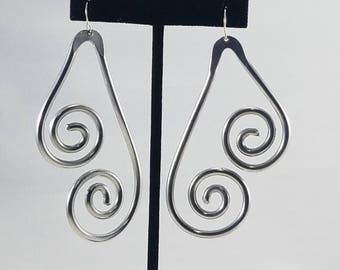 Aluminum statement large lightweight earrings