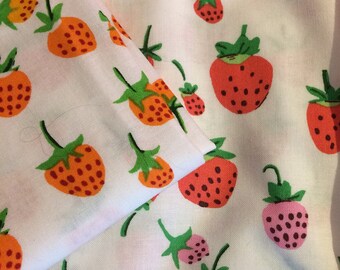 Heather Ross Strawberries Fat Quarter collection - 2 fat quarters, out of print and hard to find