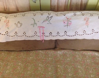 Hand Embroidered Floral Sofa/Table Runner
