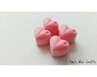 4 Heart, Shape, Pink, Candy Floss, Scented, Wax Melts