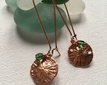 Copper Sand Dollar Earrings