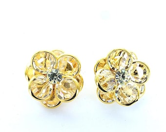 Swarovski vintage channel crystal set clip earrings. Price is for 1 pair