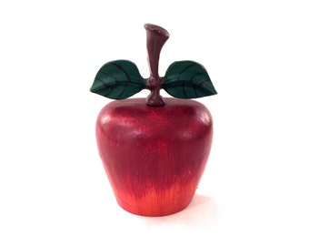 Vintage Cast Iron Apple Doorstop or Paperweight or Bookend - Vintage Cast Iron Apple - Vintage Cast Iron Apple Bookend - Apple Paperweight