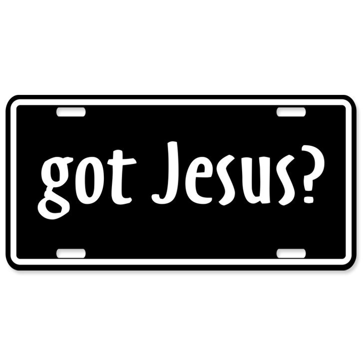 Christian license plates Got Jesus Personalized items