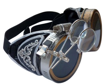 Steampunk GogGLes VicTORian Novelty Glasses cosplay Antique filigree S3