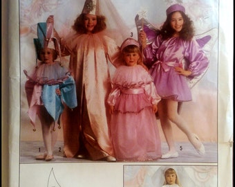 Simplicity 9343 Boys' And Girls' Jester, Princess, Bride And Fairy Costumes All Sizes Included UNCUT