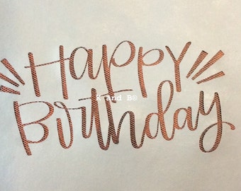 Happy Birthday Cake decorating mesh stencil
