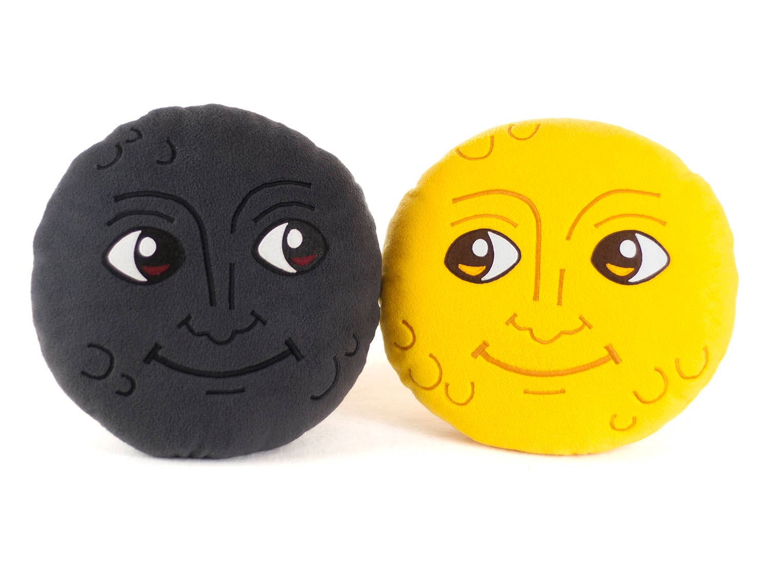 New moon  face pillow Creepy  moon  cushion Dark moon  emoji 