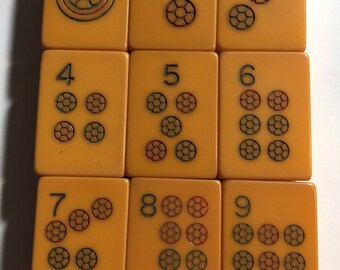 9 Vintage bakelite mahjong tiles - crafts bracelets etc
