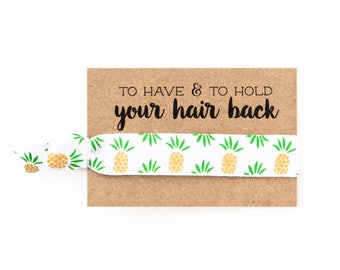Pineapple Bachelorette Hair Tie Favor | Bachelorette Hair Tie Favor, Pineapple Bachelorette Party Hair Tie Favor, Tropical Luau Party Favor