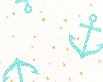 Michael Miller Fabric Starfish Anchors Pearl Into the Deep, Choose your cut