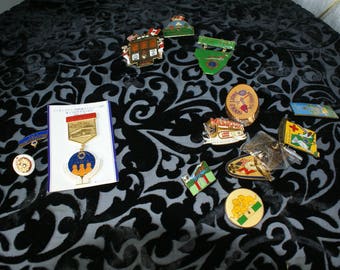 Collection of vintage Lion Club pins