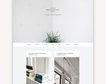 Responsive Wordpress Theme | Matchstick | Masonry Blog Theme Design | Self-Hosted WordPress.org | Genesis Child Theme