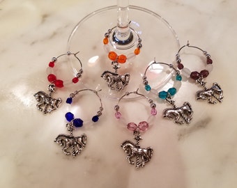 Carousel Horse Merry Go Round Themed Wine Charms