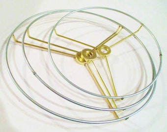 Lamp Shade Hardware, Lampshade Rings, Washer Top Fitting, Lamp Supplies, DIY Lamp Shade, Lamp Shade Wires Top and Bottom Rings, Craft Supply