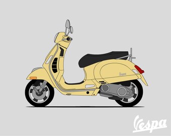 Vespa Scooter Poster