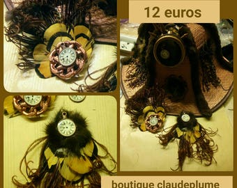 2 application steampunk feather + a gift