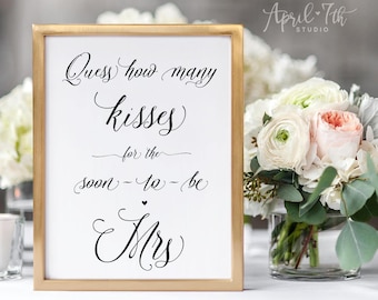 This is a picture of Ambitious Guess How Many Kisses for the Soon to Be Mrs Free Printable It is a graphic of Ambitious Guess How Many Kisses for the Soon to Be Mrs Free Printable