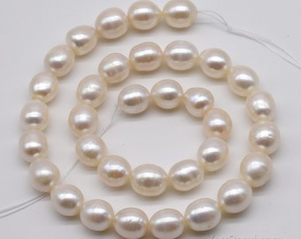 White fresh water pearl 11-12mm natural pearl beads large