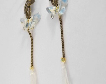 Origami butterflies 天皇陛下 Tennō heika earrings.