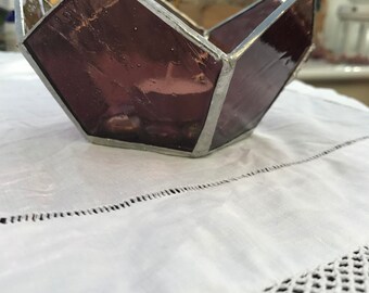 Pentagon Stained Glass Candle Holder