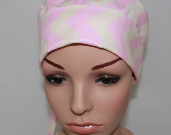 Pink Chevron, Surgical Scrub Hat, Chemo Hat, Women's Scrub Hat, Vet ,Vet Tech,Or Nurse