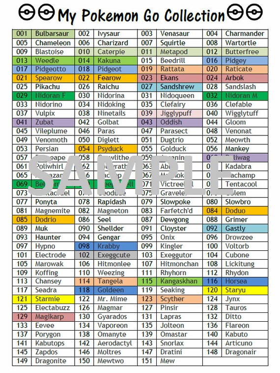 Items Similar To My Pokemon Go Collection List Bullet Journal Printable items-similar-to-my-pokemon-go-collection-list-bullet-journal-printable