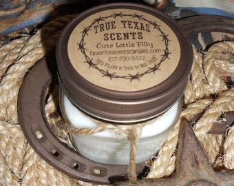 WEATHERED CROW - 8 oz Western Texas Cowboy Mason Jar Candle