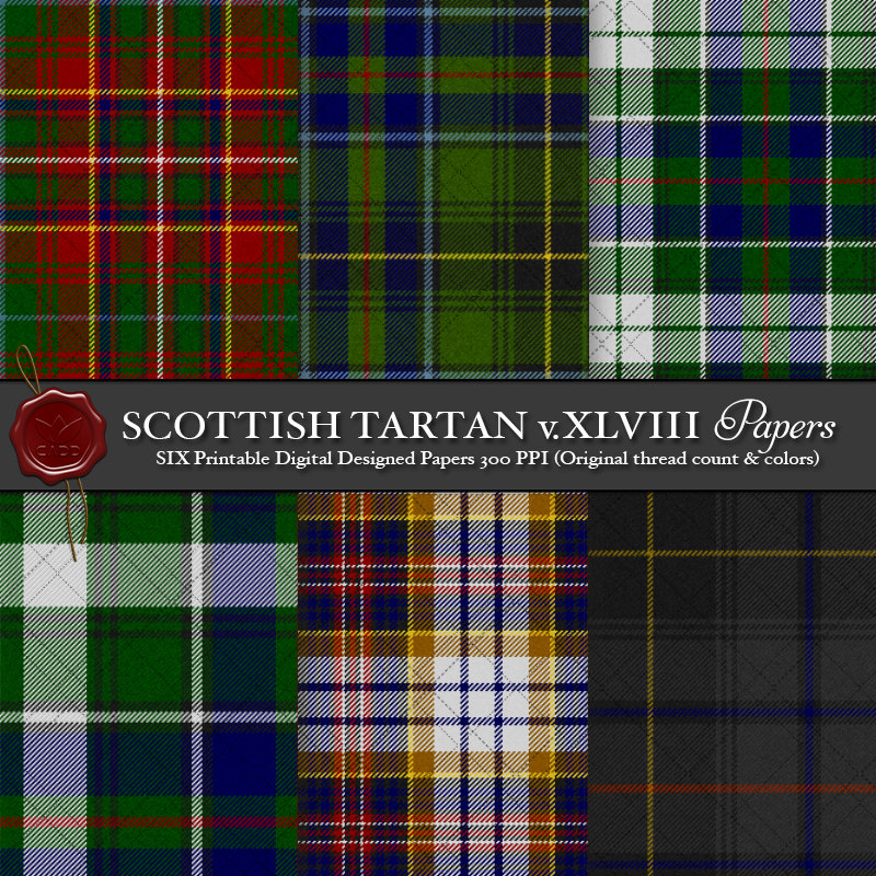 Digital Printable Scottish Tartan Plaid: Highland Clan