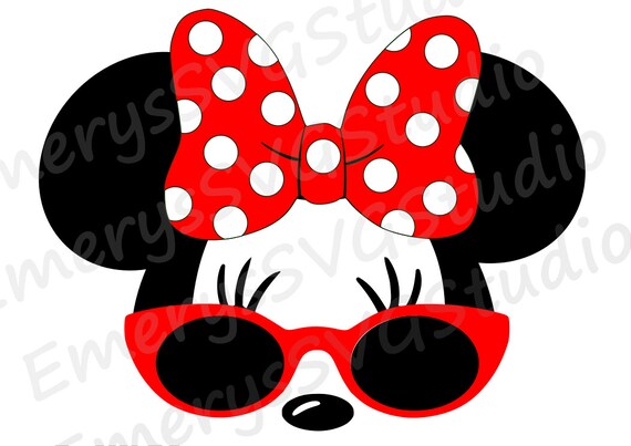 SVG DXF File for Minnie with Sunglasses