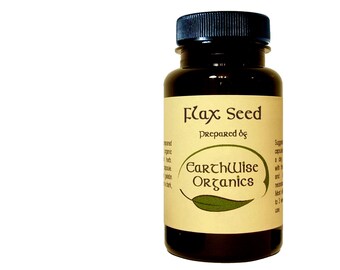 Flax Seed Capsules 400 mg Herbalist Prepared From Certified Organic Herbs