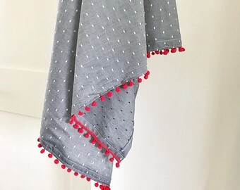 Patriotic Chambray Swaddle Blanket