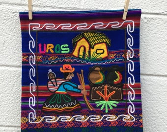 Mulit-colored Embroidered Pillowcase from Peru