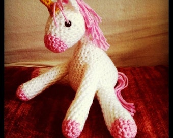 Crocheted Unicorn Doll- Made to Order