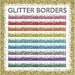 Large Glitter Borders Clip Art Graphic Frame Clipart Gold Silver Rainbow Colorful Digital Scrapbook Download Transparent PNG Commercial Use